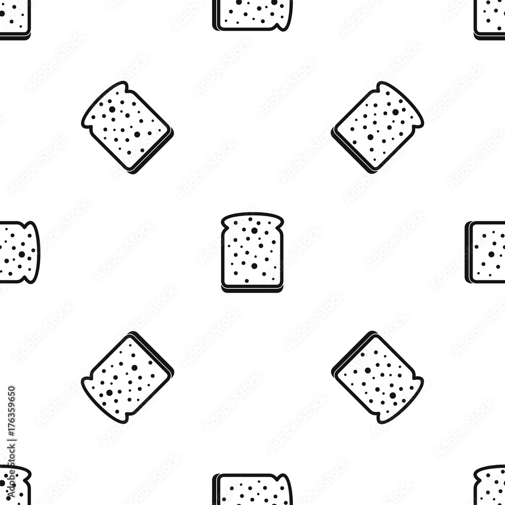 Slice of white bread pattern seamless black Slice of white bread pattern seamless black