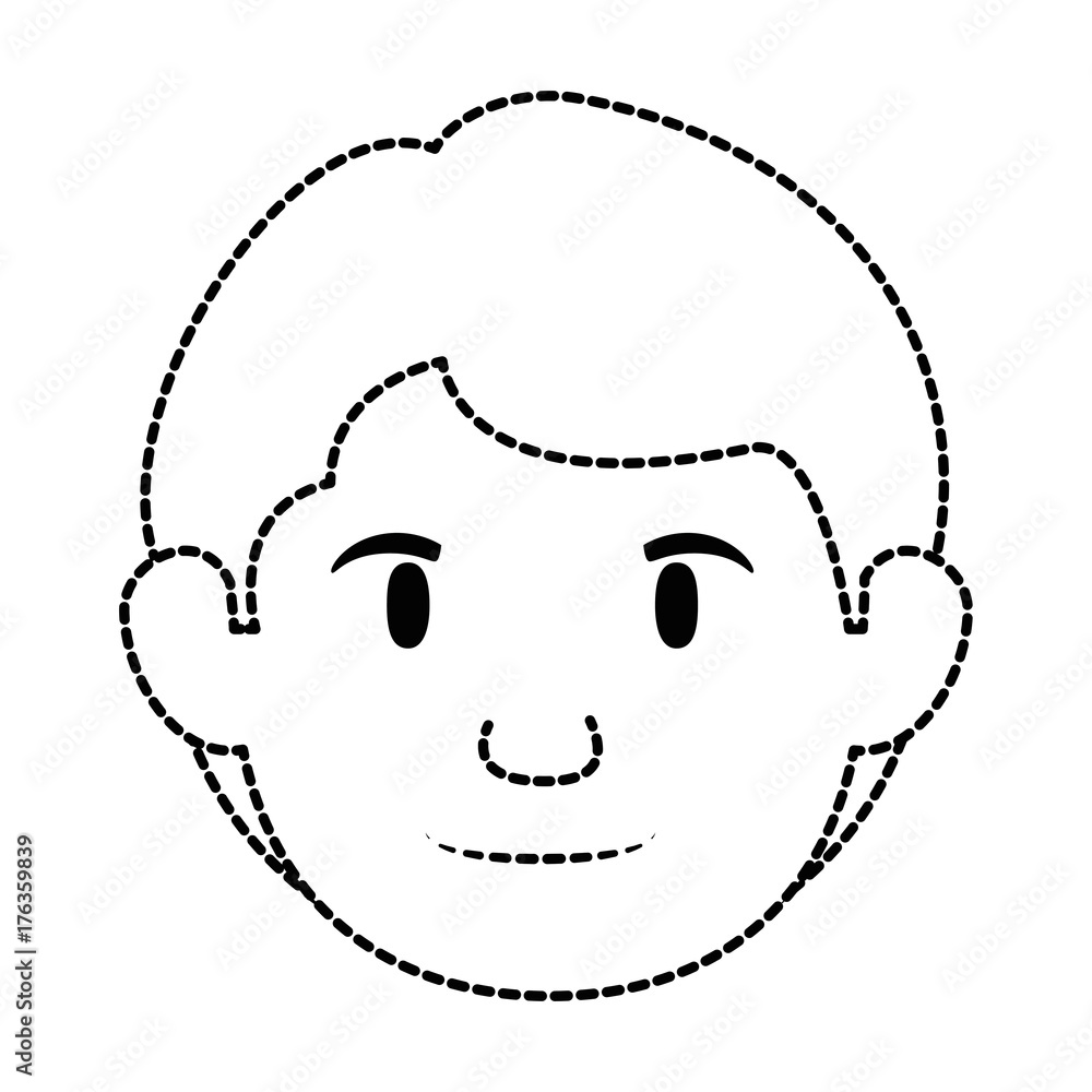 young man head avatar character young man head avatar character
