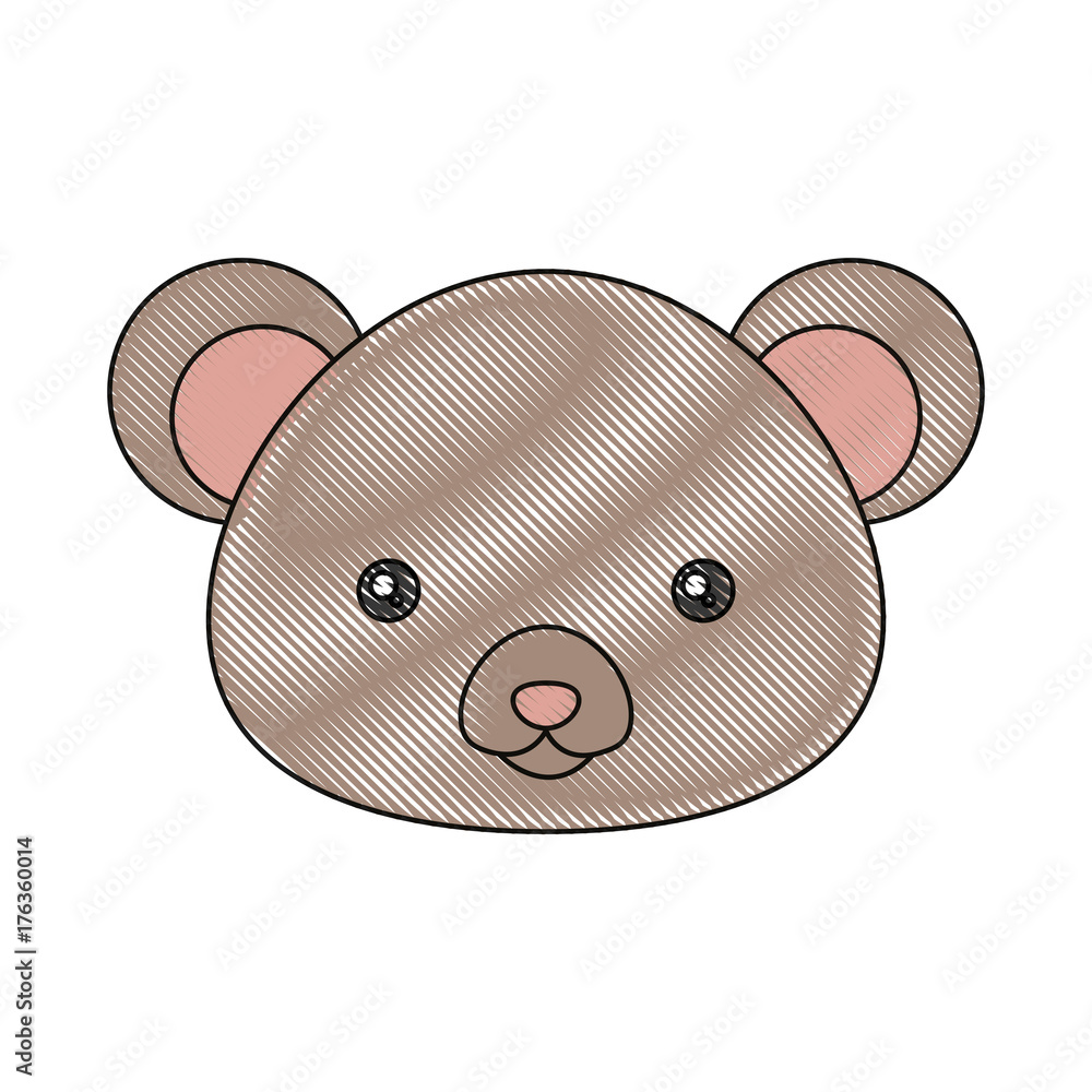 Naklejka premium cute bear icon over white background vector illustration