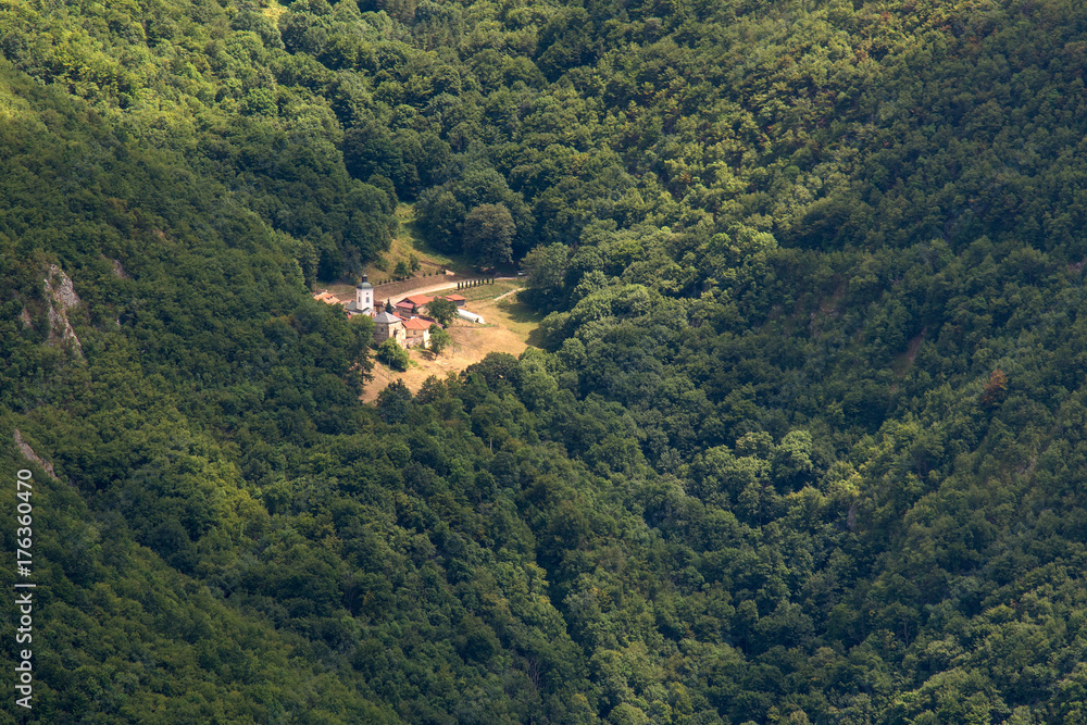 Naklejka premium Cacak, Serbia July 28, 2017: Monastery Sretenje Ovcar Serbia