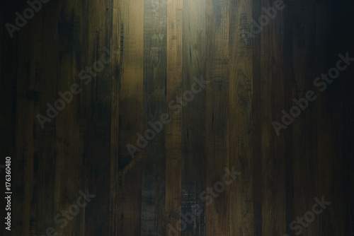 Wood background with light on the top. Blank for your message
