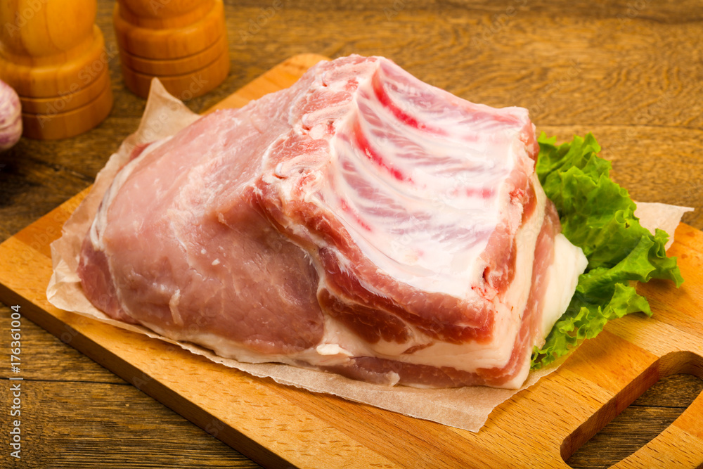 Raw pork meat