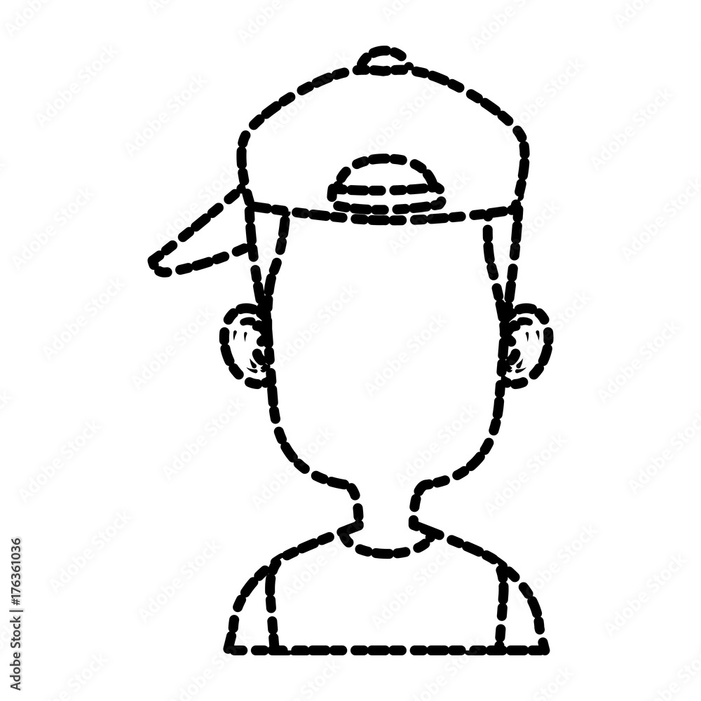 Boy faceless with hat cartoon icon vector illustration graphic Boy faceless with hat cartoon icon vector illustration graphic