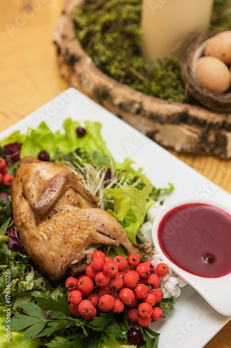quail roasted with sweet an...
