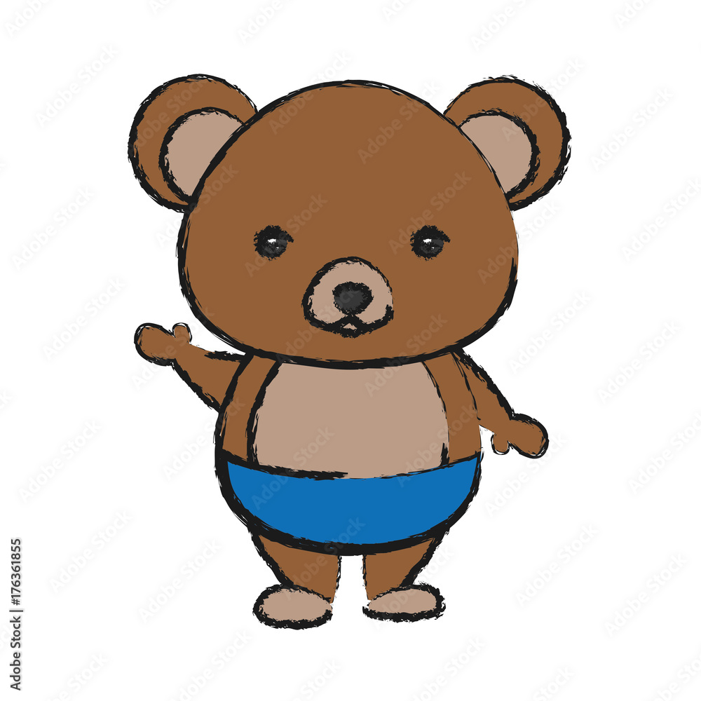 cute bear icon over white background vector illustration cute bear icon over white background vector illustration