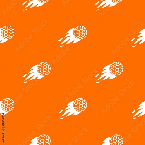Burning golf ball pattern seamless