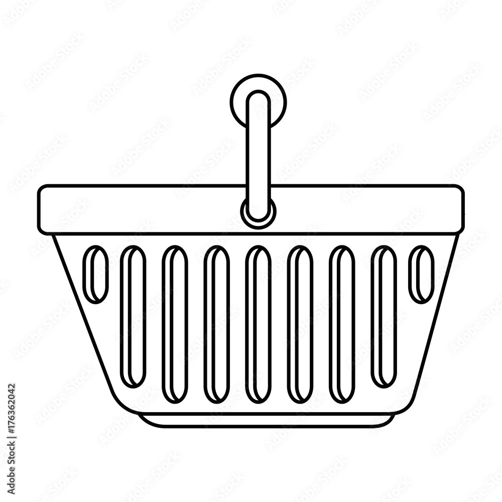 shopping basket isolated icon shopping basket isolated icon