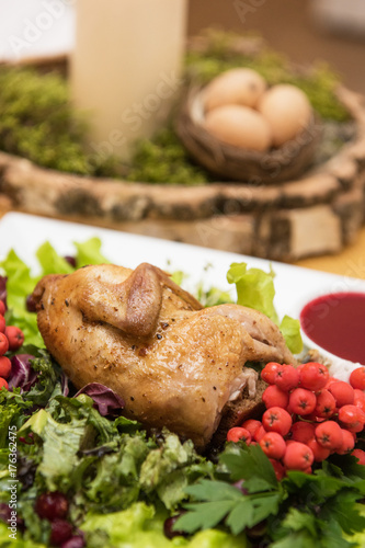 quail roasted with sweet an...