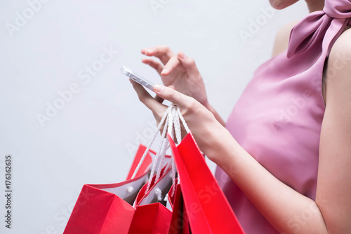 close up women shop , financial freedom concept.