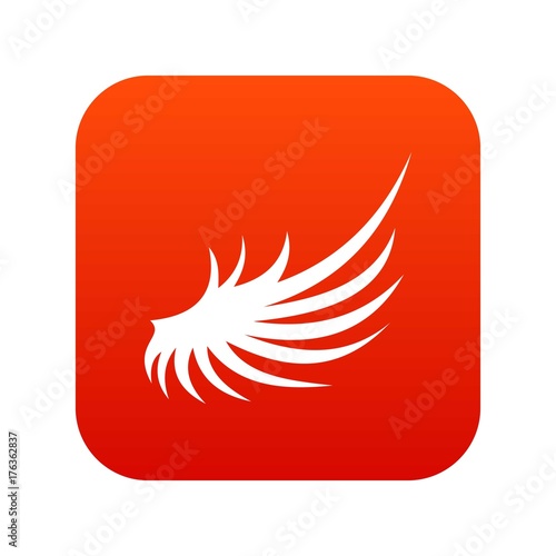 Wing icon digital red