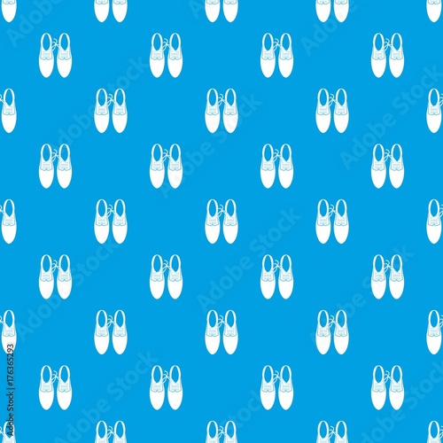 Tied laces on shoes joke pattern seamless blue