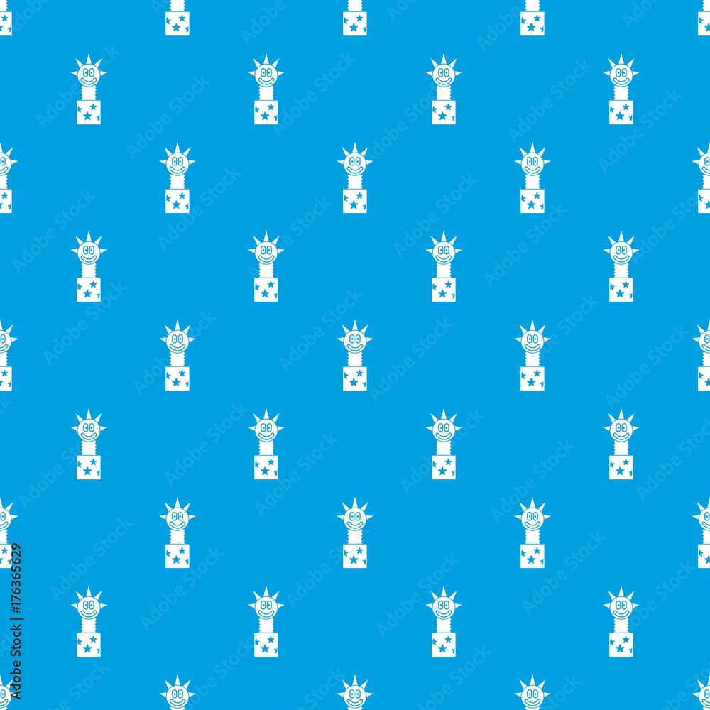 Toy jumping out of box pattern seamless blue Toy jumping out of box pattern seamless blue
