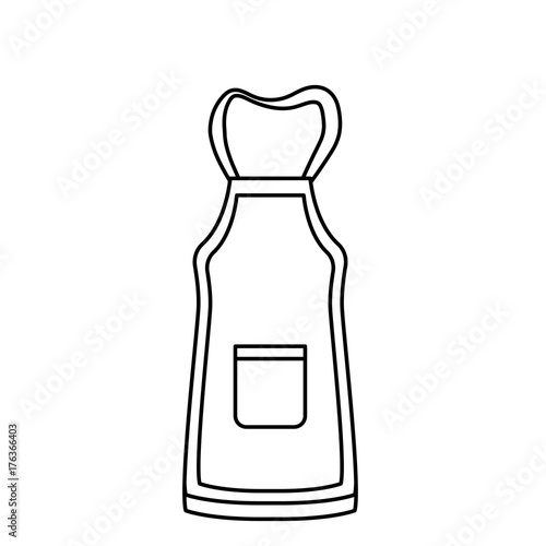 line apron object design style to clean