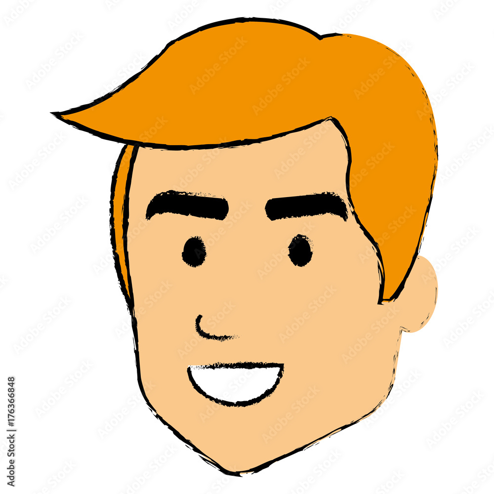 young man head avatar character young man head avatar character