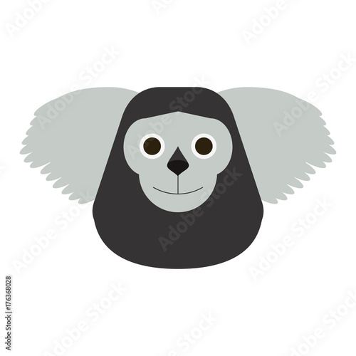 happy monkey face cartoon icon image vector illustration design 