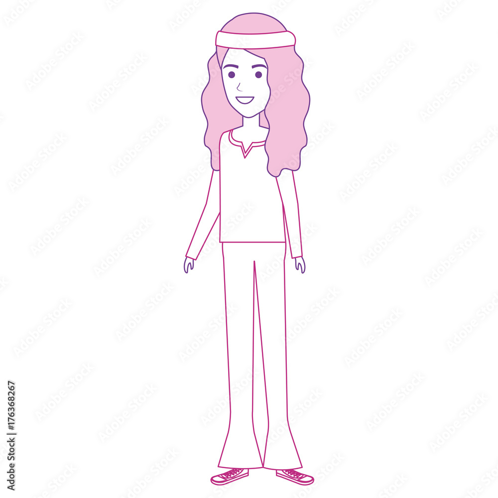 hippie woman avatar character