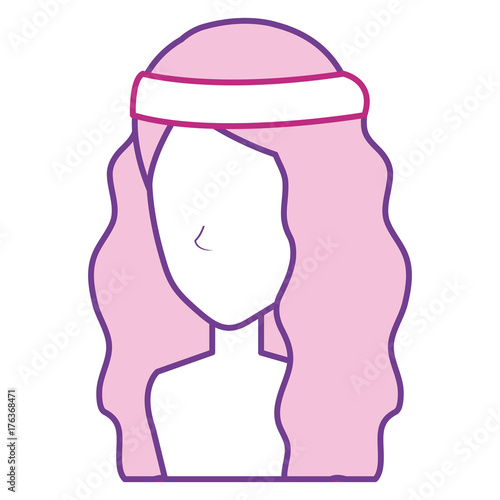 hippie woman shirtless avatar character