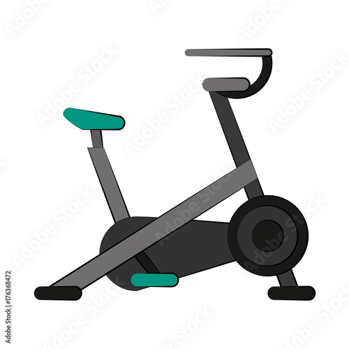 spinning bike fitness or sport related icon image vector illustration design 