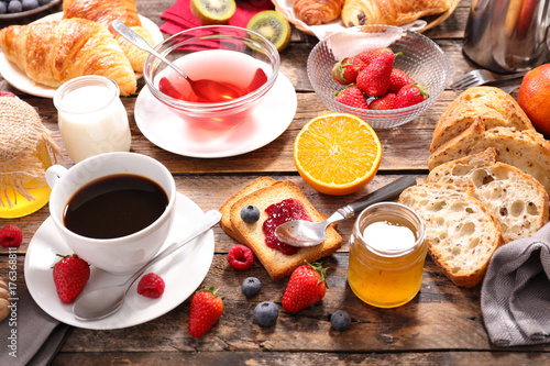 continental breakfast with coffee,tea,fruit and bread