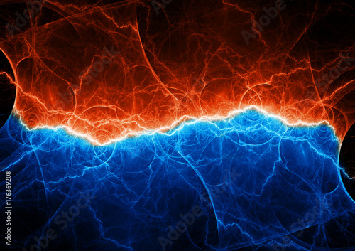 Fire and ice lightning design, plasma element