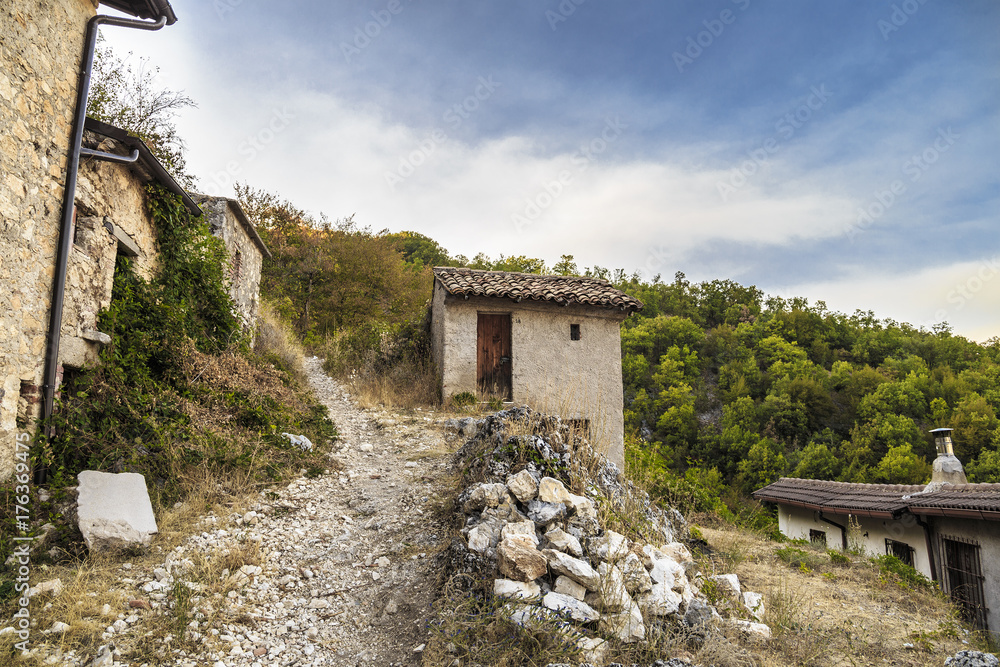 Mountain path in Abruzzo, Italy