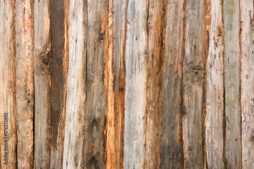 Old rustic wooden fence