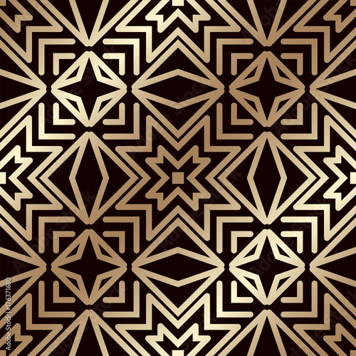 Art deco vintage seamless pattern. Template for design. Vector illustration eps10