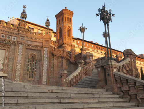 Neomudejar staircase in Teruel, Aragon, Spain
