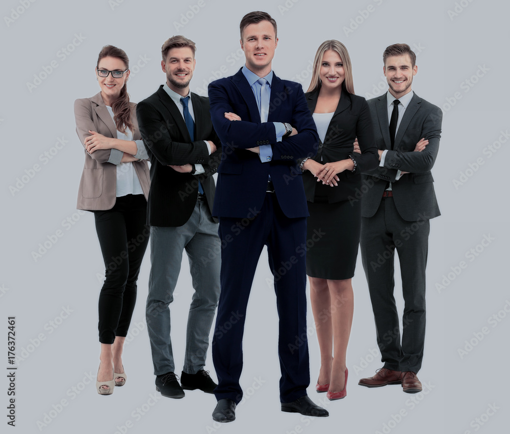 Group of smiling business people. Isolated over white background Group of smiling business people. Isolated over white background