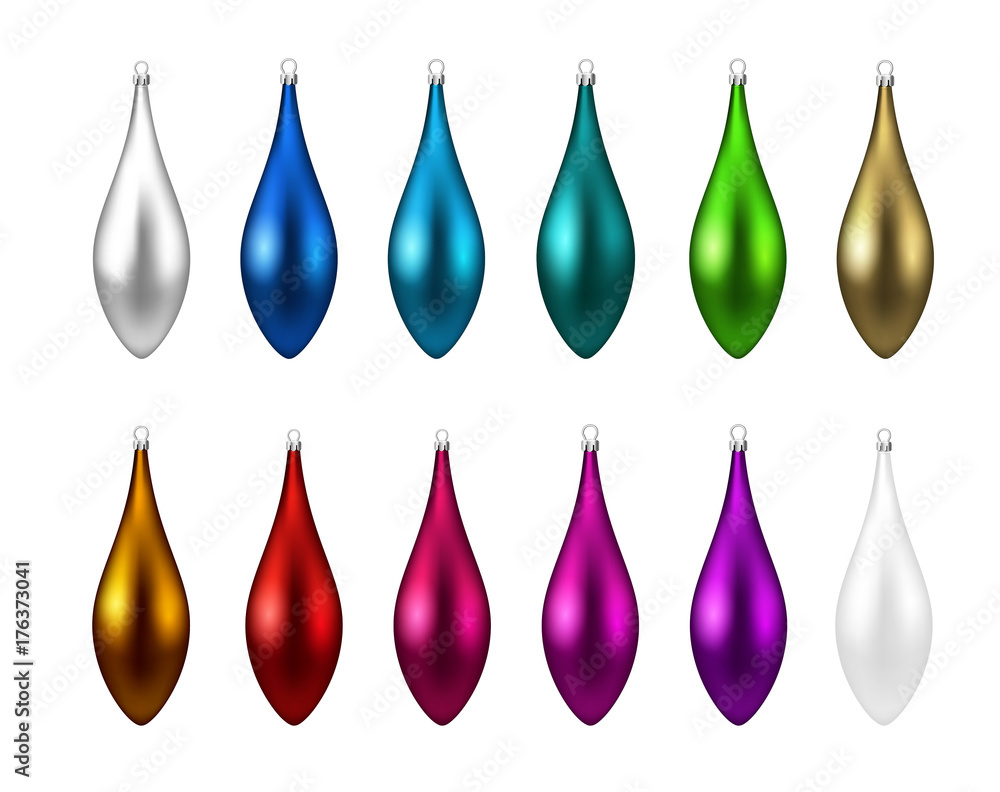 Colorful isolated Christmas balls set. Colorful isolated Christmas balls set.