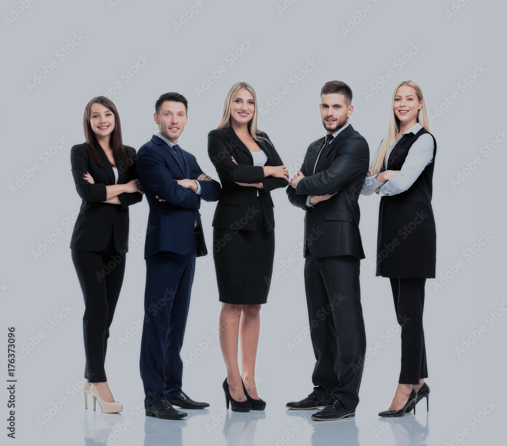 Obraz premium Successfull busines team isolated on white background