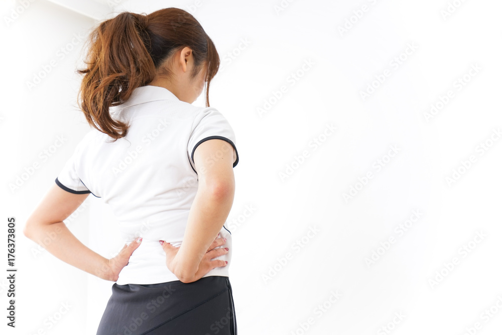 Woman sport back shot