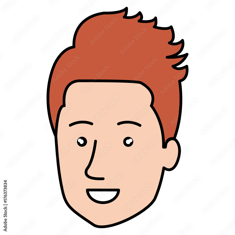 young man head avatar character