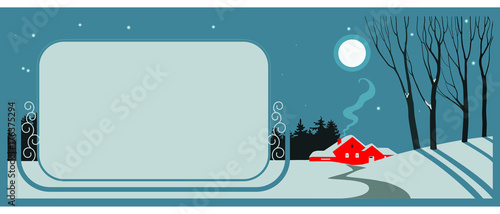 Winter blue background 