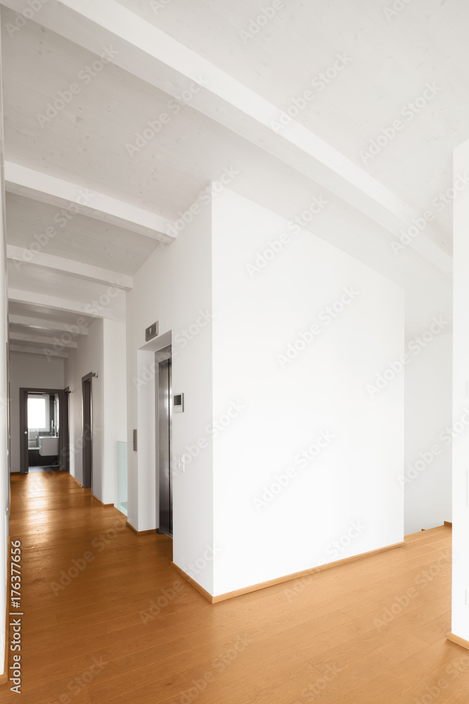 Interiors of modern apartment, corridor Interiors of modern apartment, corridor