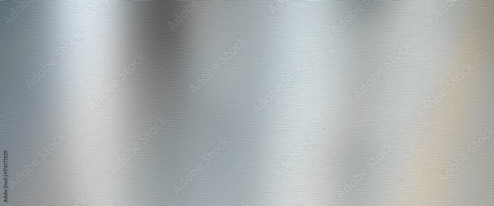Silver brushed metal texture - obrazy, fototapety, plakaty 