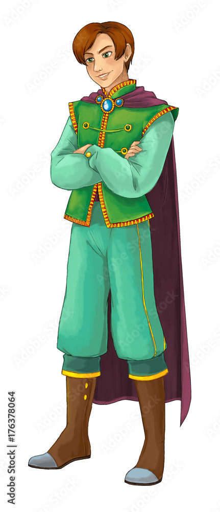 Cartoon character - nobleman - prince - illustration for children Stock  Illustration | Adobe Stock