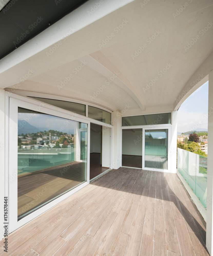Fototapeta premium luxury apartment balcony, attic
