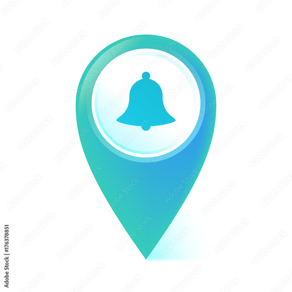 Map Pointer blau - Glocke Map Pointer blau - Glocke