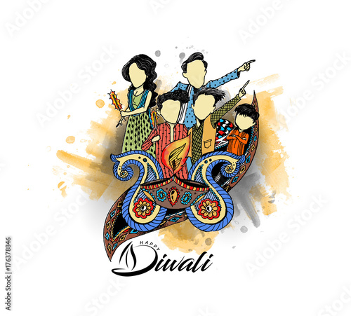 Happy Diwali creative flyer for Diwali festival.