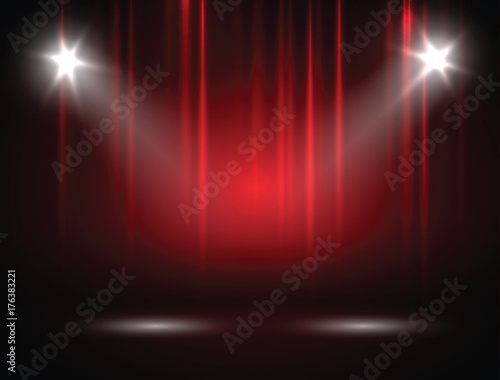 Red curtain background