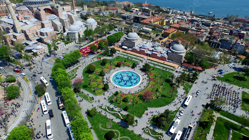 Photography istanbul aerial view and city