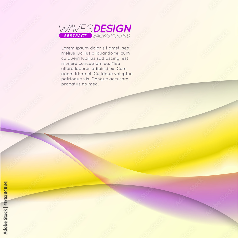 Abstract background with colorful waves.