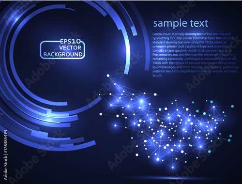 Abstract background for design technology and networking science