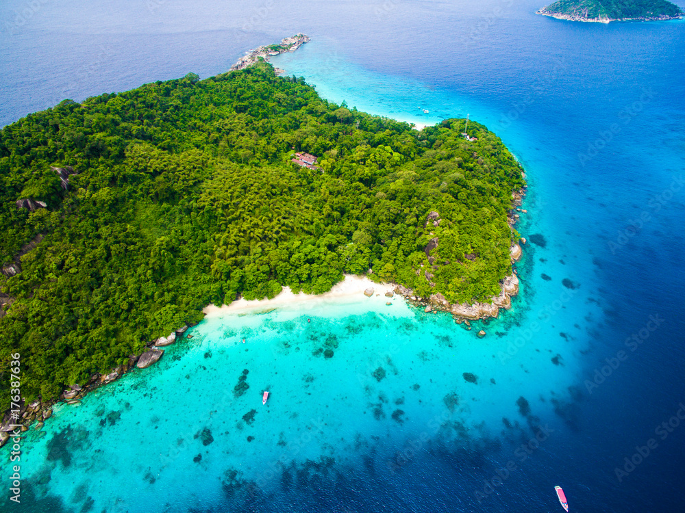 Tropical Island Top View