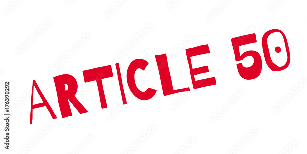 Fototapeta premium Article 50 rubber stamp. Grunge design with dust scratches. Effects can be easily removed for a clean, crisp look. Color is easily changed.