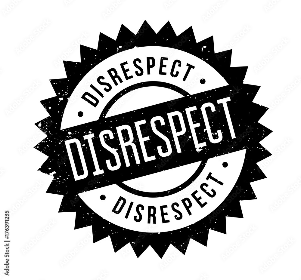 Disrespect rubber stamp. Grunge design with dust scratches. Effects can be easily removed for a clean, crisp look. Color is easily changed. Disrespect rubber stamp. Grunge design with dust scratches. Effects can be easily removed for a clean, crisp look. Color is easily changed.