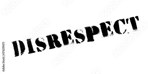 Disrespect rubber stamp. Grunge design with dust scratches. Effects can be easily removed for a clean, crisp look. Color is easily changed.