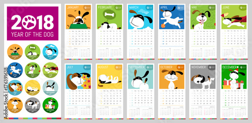 vector 2018 calendar