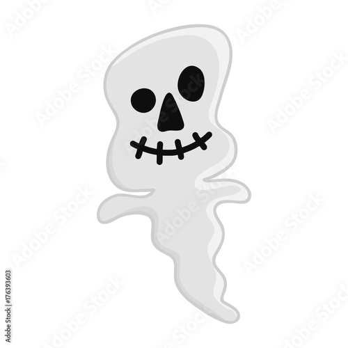 cute ghost isolated illustration on white background